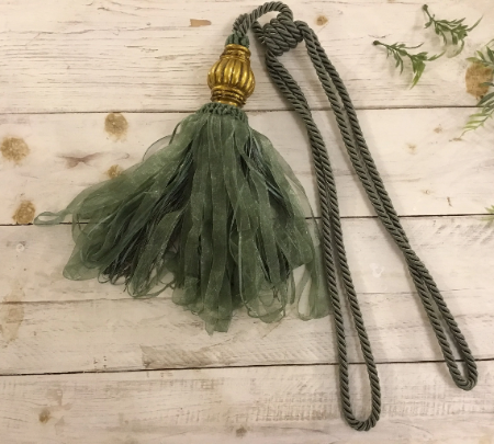 Fermatende /embrasse verde antico "lilly"