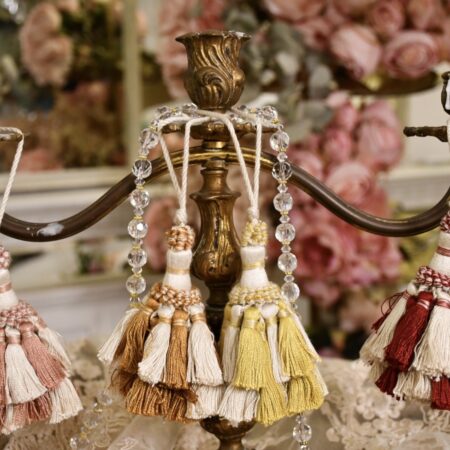 Fiocco “burlesque” nappa per chiavi bicolore