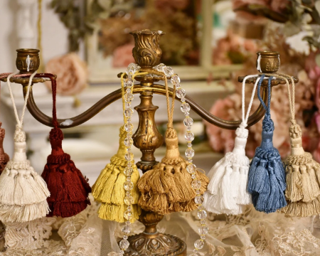 Fiocco "burlesque" nappa per chiavi