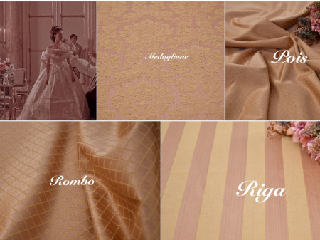 Collezione “Royal Style Rosa antico”, Tessuto damasco lusso