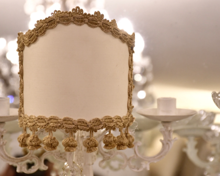 Ventola per lumi classica con passamaneria oro