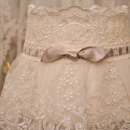 Paralume rivestito di merletto “Eloide”