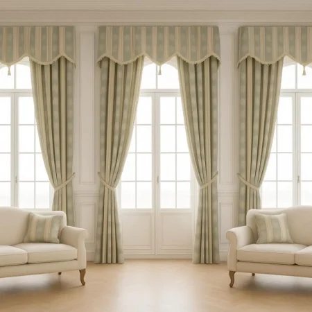 Completo tende più mantovana collezione Royal Style “Righe”