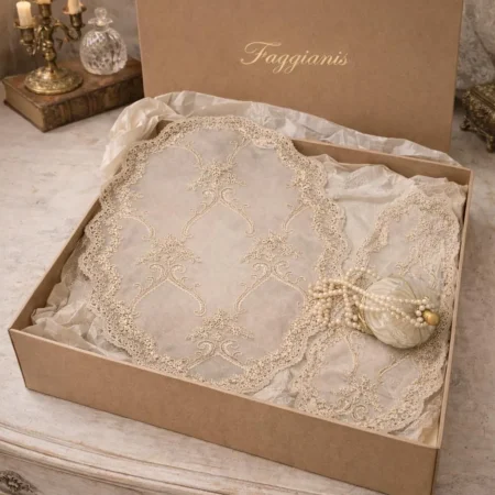 Tris centrini in tulle ricamato oro per comò e comodini, set 3 pezzi, centrini eleganti regalo sposa mamma, stile barocco romantico