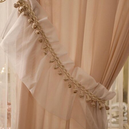 Romantic Curtains Tieback - Handmade tulle e trim