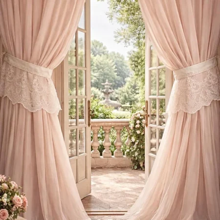 Fermatende in Pizzo Bianco Perlato – Coppia di Fermatende Artigianali Stile Old Money